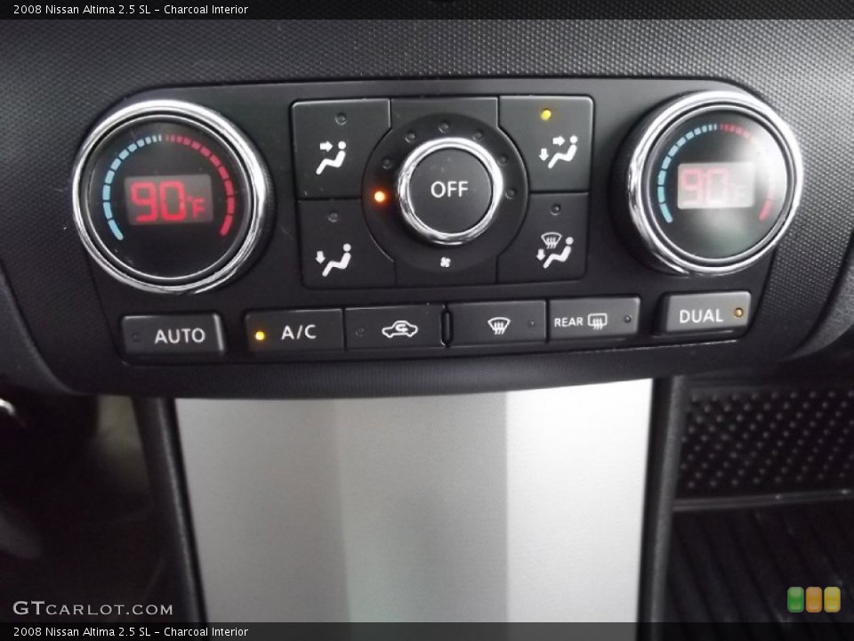 Charcoal Interior Controls for the 2008 Nissan Altima 2.5 SL #76050918