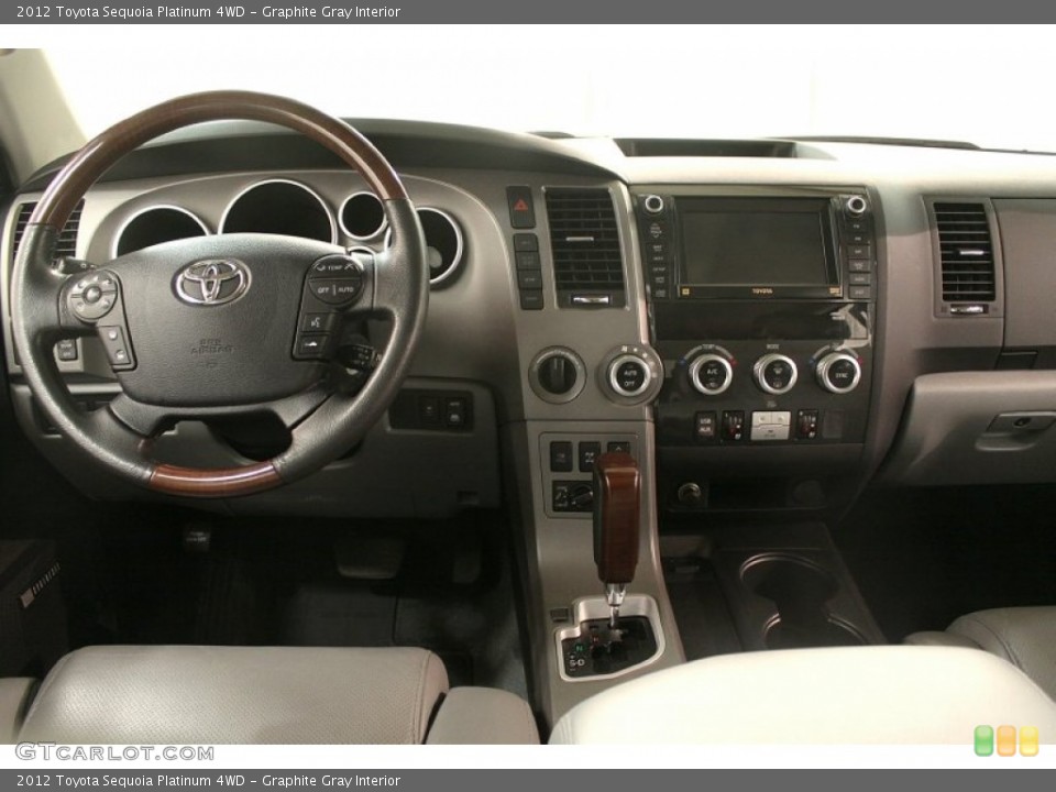 Graphite Gray Interior Dashboard for the 2012 Toyota Sequoia Platinum 4WD #76050995