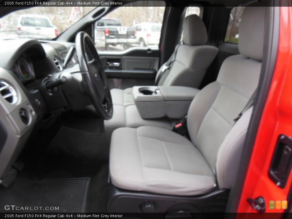 Medium Flint Grey Interior Front Seat for the 2005 Ford F150 FX4 Regular Cab 4x4 #76052126