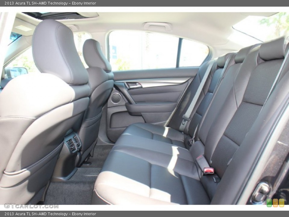 Ebony Interior Rear Seat for the 2013 Acura TL SH-AWD Technology #76053840