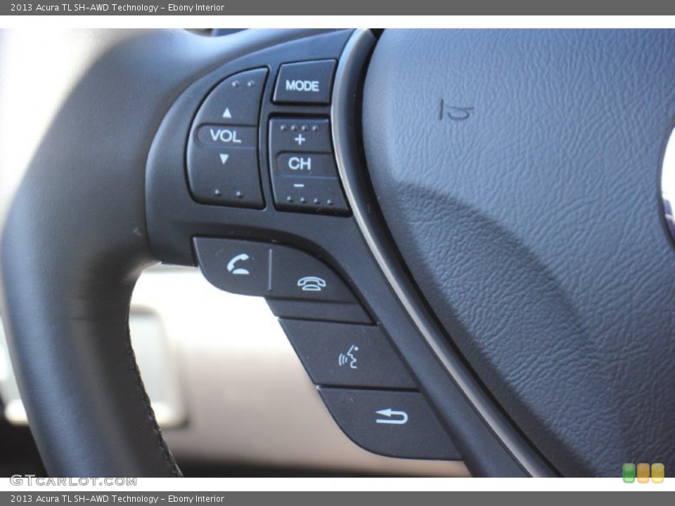 Ebony Interior Controls for the 2013 Acura TL SH-AWD Technology #76054053