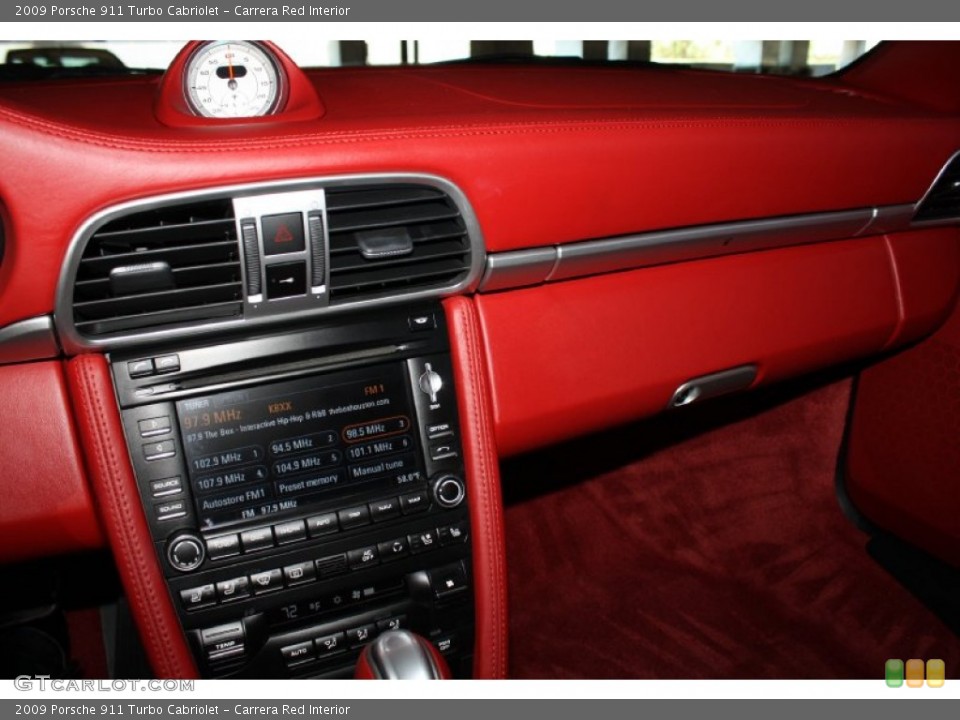 Carrera Red Interior Dashboard for the 2009 Porsche 911 Turbo Cabriolet #76057122