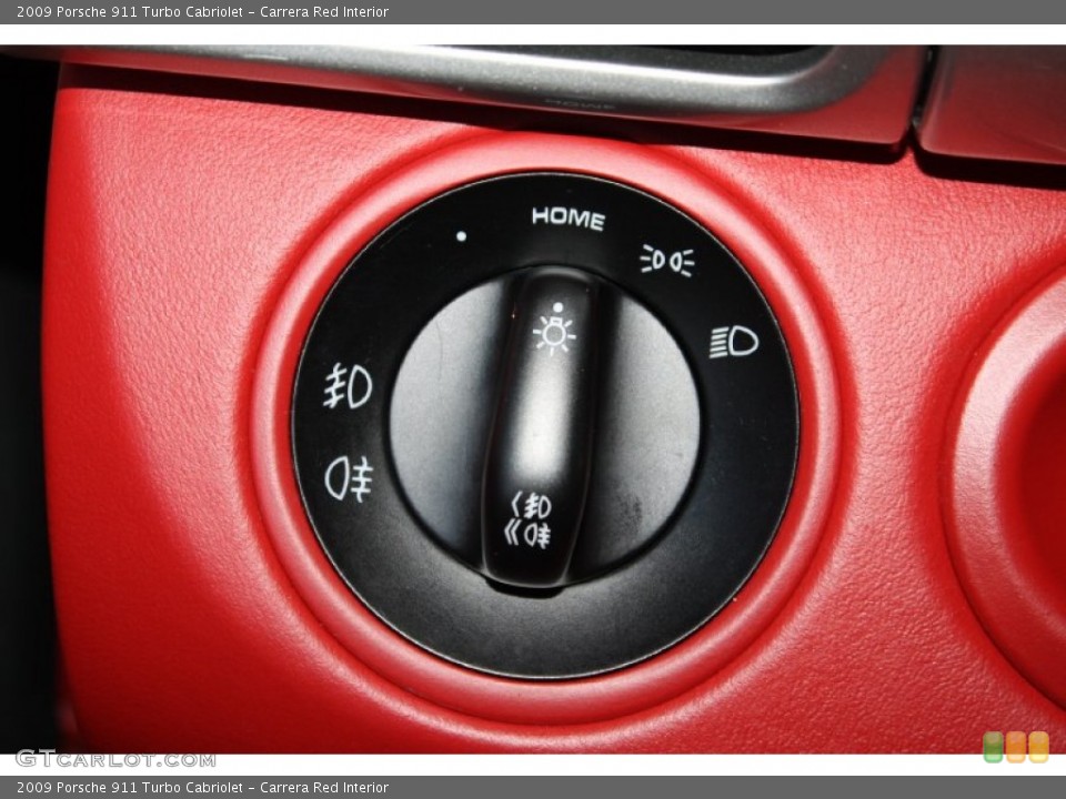 Carrera Red Interior Controls for the 2009 Porsche 911 Turbo Cabriolet #76057243