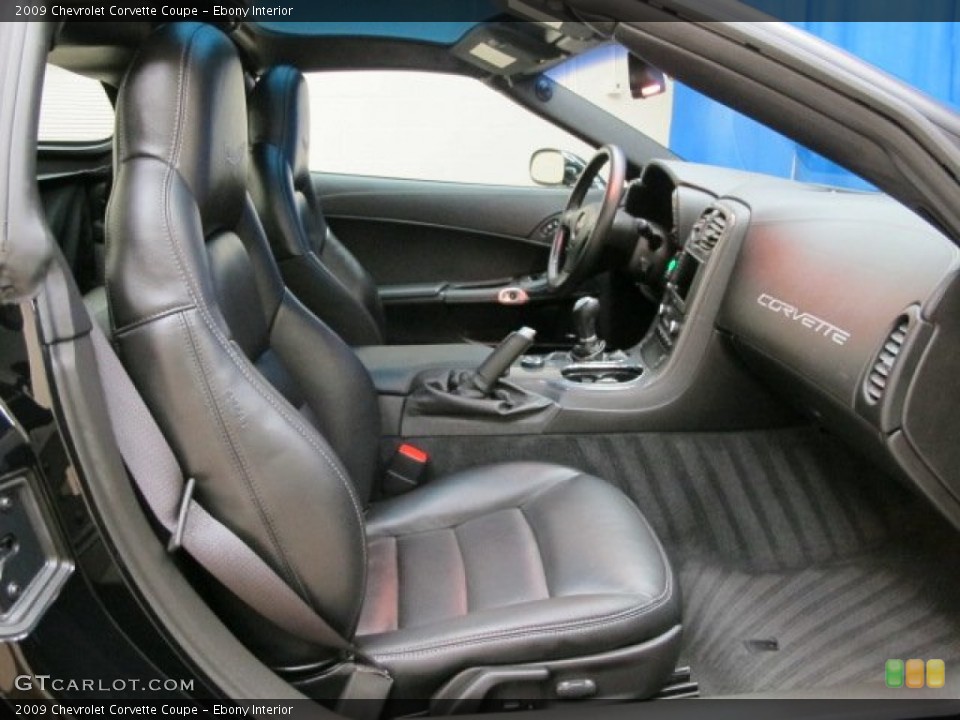 Ebony Interior Photo for the 2009 Chevrolet Corvette Coupe #76058010