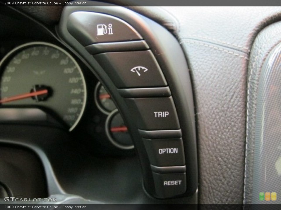 Ebony Interior Controls for the 2009 Chevrolet Corvette Coupe #76058400