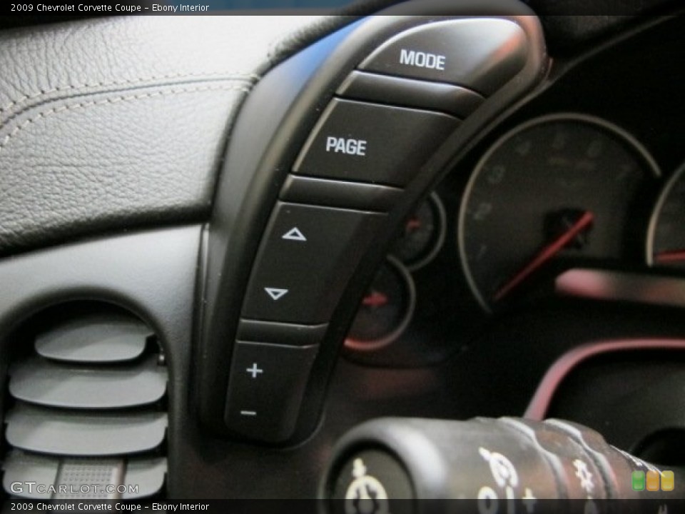 Ebony Interior Controls for the 2009 Chevrolet Corvette Coupe #76058418