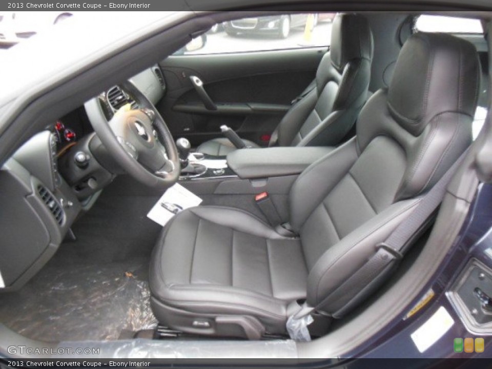 Ebony Interior Front Seat for the 2013 Chevrolet Corvette Coupe #76058513