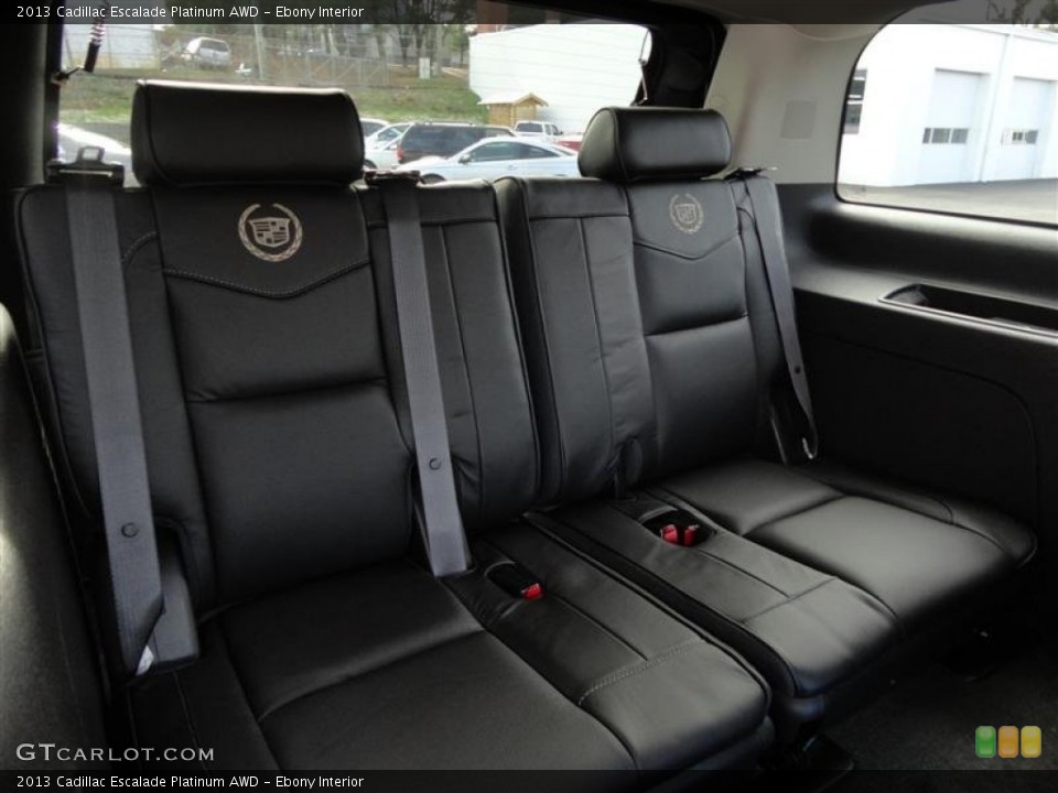 Ebony Interior Rear Seat for the 2013 Cadillac Escalade Platinum AWD #76061111