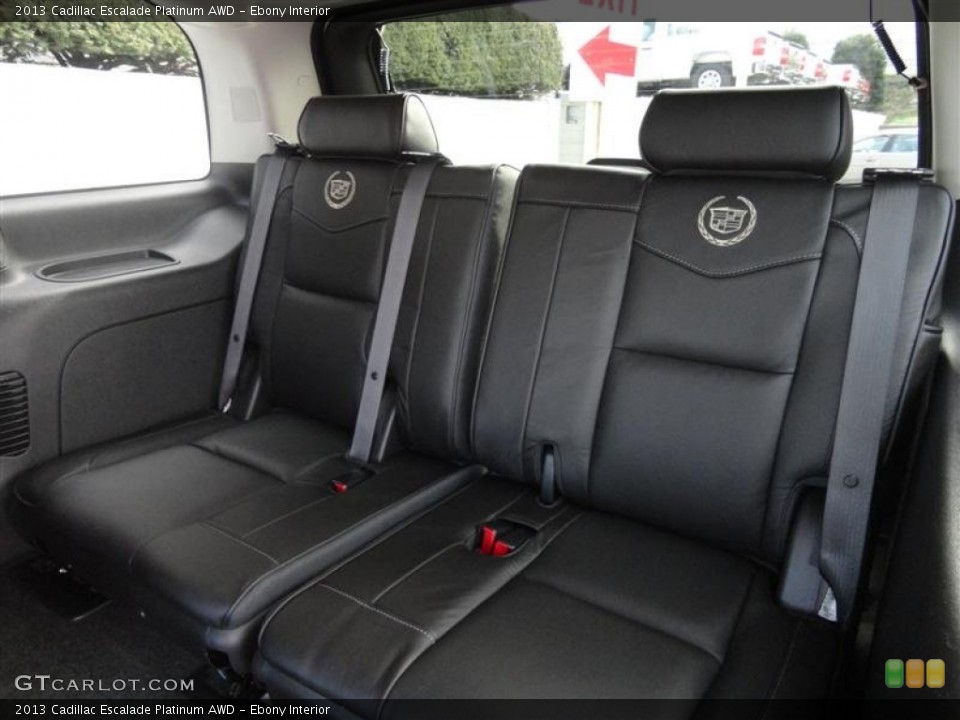 Ebony Interior Rear Seat for the 2013 Cadillac Escalade Platinum AWD #76061145