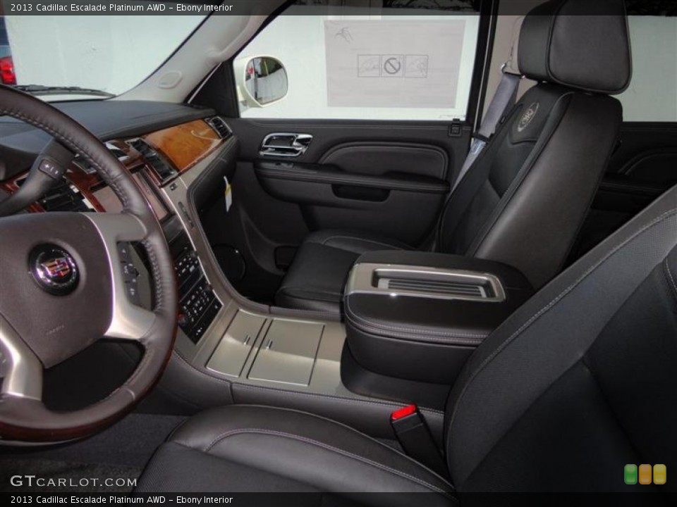 Ebony Interior Photo for the 2013 Cadillac Escalade Platinum AWD #76061187