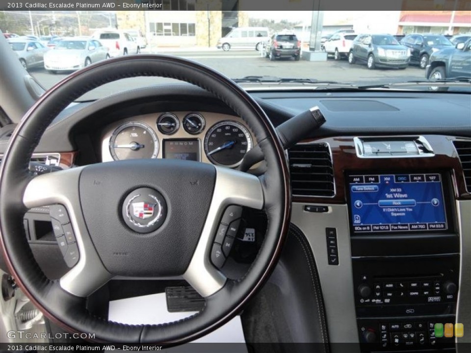 Ebony Interior Dashboard for the 2013 Cadillac Escalade Platinum AWD #76061196