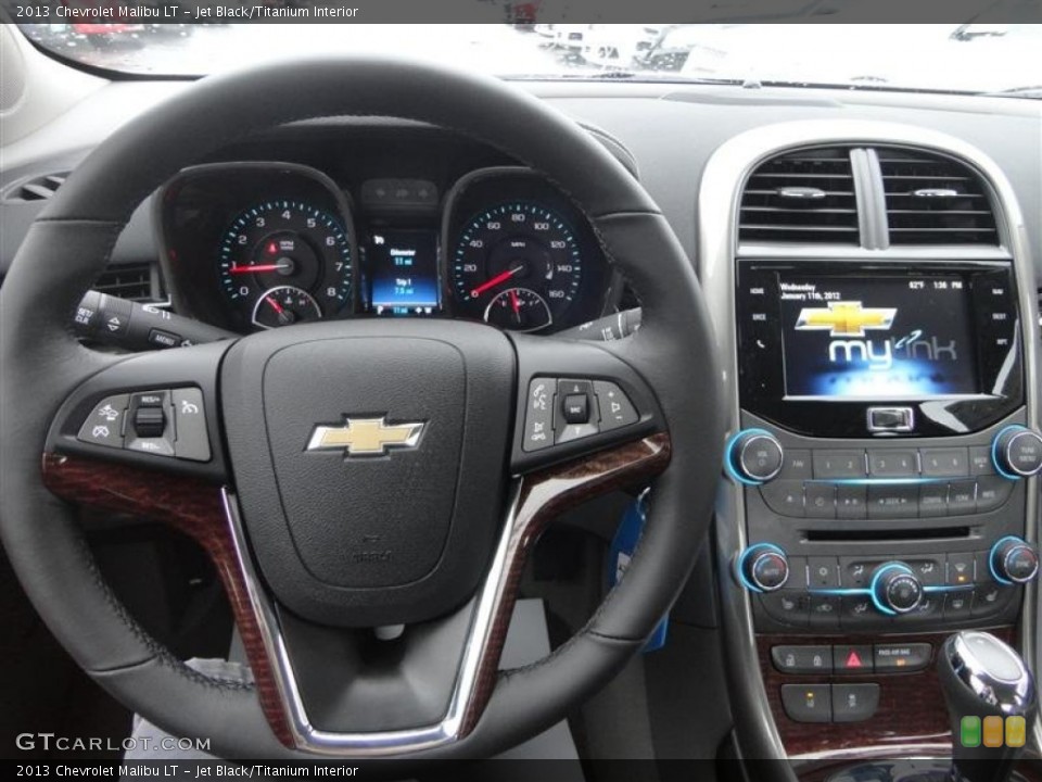 Jet Black/Titanium Interior Dashboard for the 2013 Chevrolet Malibu LT #76061353