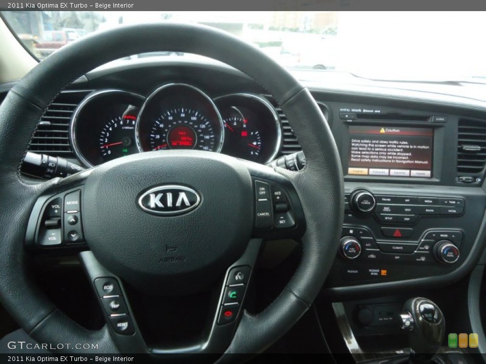 Beige Interior Dashboard for the 2011 Kia Optima EX Turbo #76061913