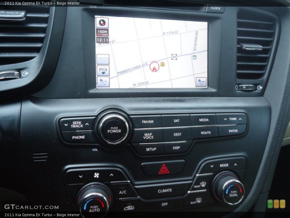 Beige Interior Navigation for the 2011 Kia Optima EX Turbo #76061972