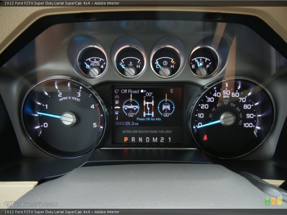 Adobe Interior Gauges for the 2013 Ford F250 Super Duty Lariat SuperCab 4x4 #76063944
