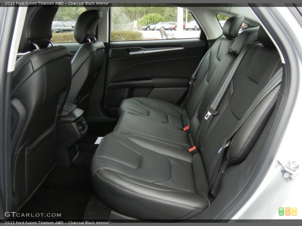 Charcoal Black Interior Rear Seat for the 2013 Ford Fusion Titanium AWD #76064142