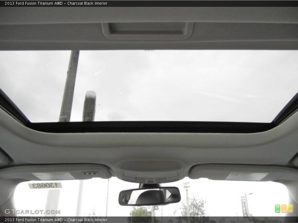 Charcoal Black Interior Sunroof for the 2013 Ford Fusion Titanium AWD #76064154
