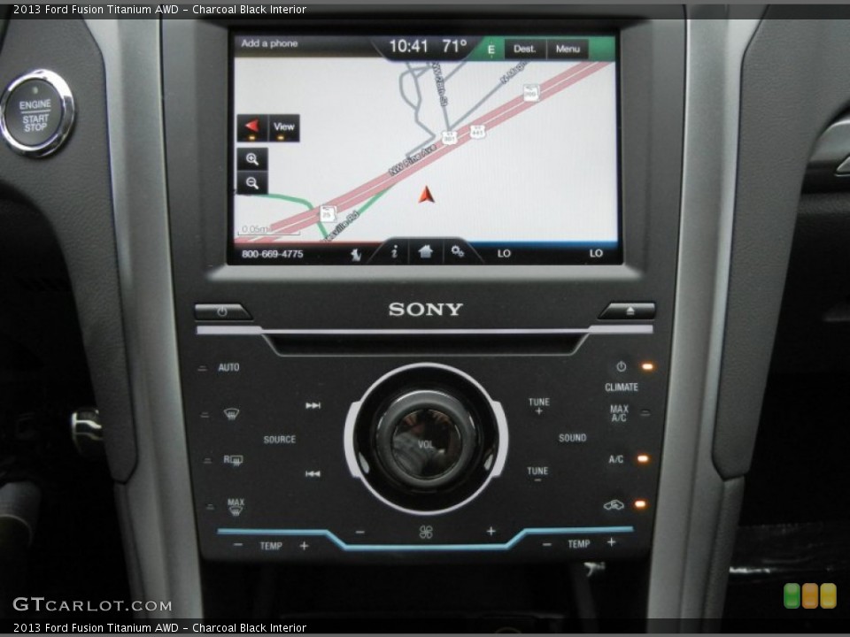 Charcoal Black Interior Navigation for the 2013 Ford Fusion Titanium AWD #76064199