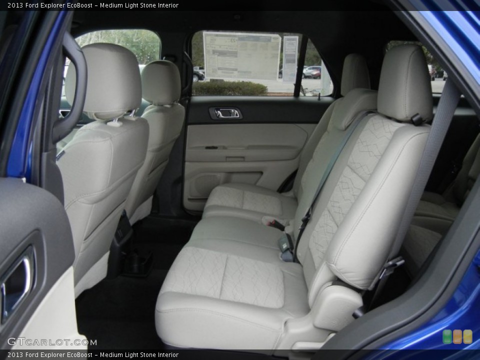 Medium Light Stone Interior Rear Seat for the 2013 Ford Explorer EcoBoost #76064697