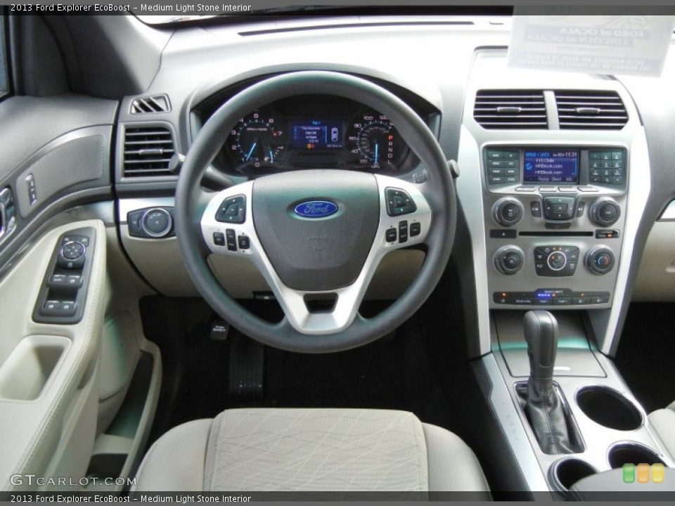 Medium Light Stone Interior Dashboard for the 2013 Ford Explorer EcoBoost #76064709