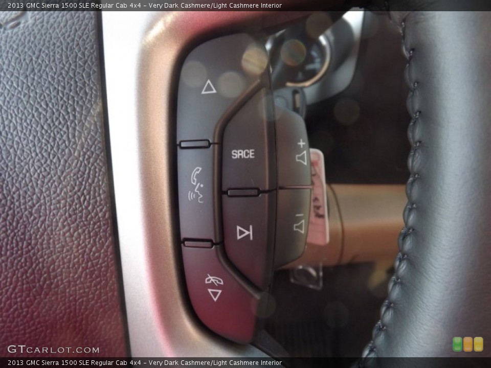 Very Dark Cashmere/Light Cashmere Interior Controls for the 2013 GMC Sierra 1500 SLE Regular Cab 4x4 #76068033