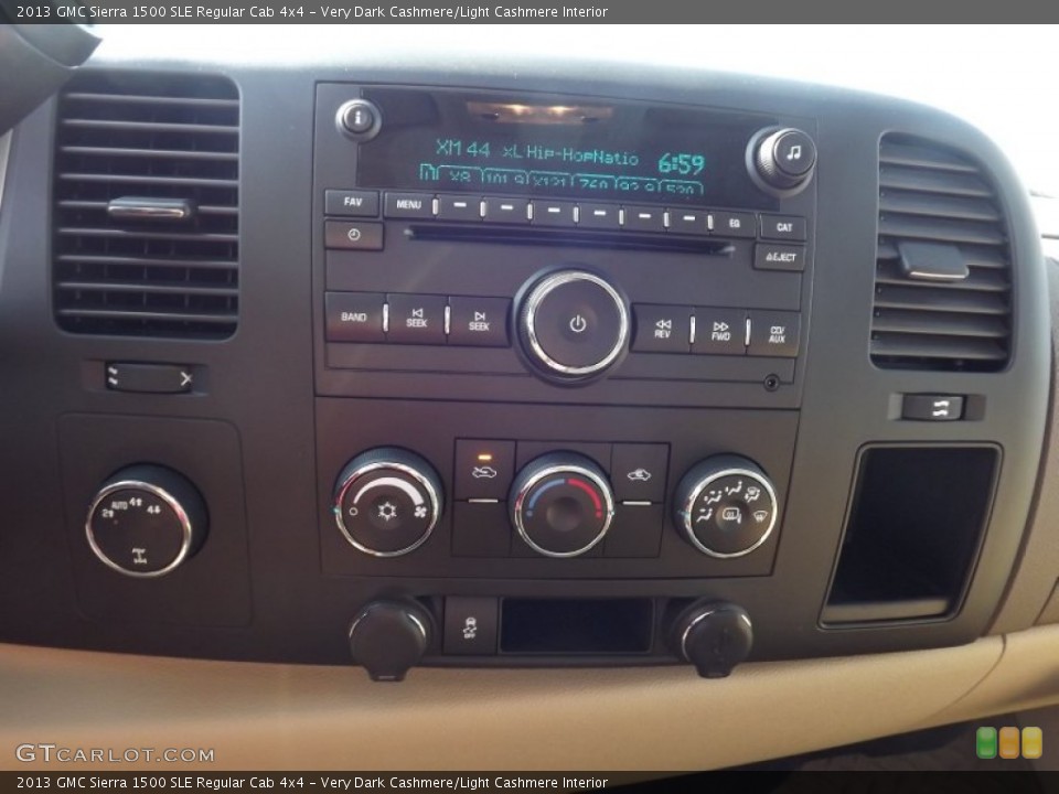 Very Dark Cashmere/Light Cashmere Interior Controls for the 2013 GMC Sierra 1500 SLE Regular Cab 4x4 #76068039