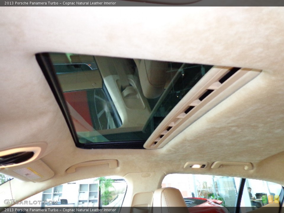 Cognac Natural Leather Interior Sunroof for the 2013 Porsche Panamera Turbo #76073054