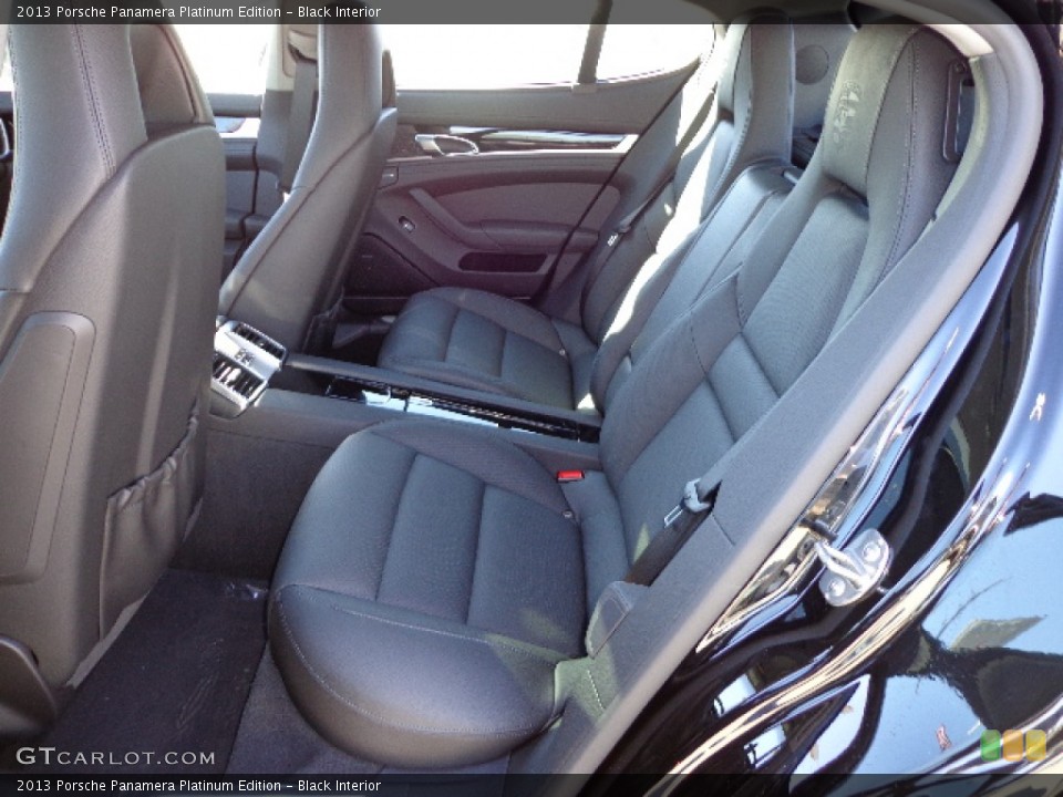 Black Interior Rear Seat for the 2013 Porsche Panamera Platinum Edition #76073255