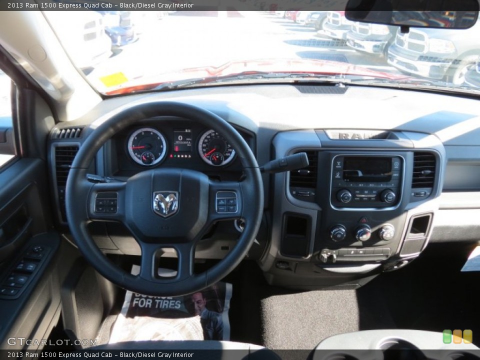 Black/Diesel Gray Interior Dashboard for the 2013 Ram 1500 Express Quad Cab #76074848