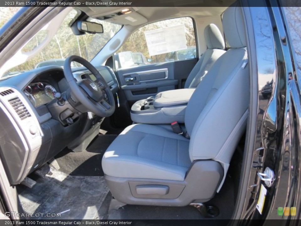 Black/Diesel Gray Interior Photo for the 2013 Ram 1500 Tradesman Regular Cab #76075496