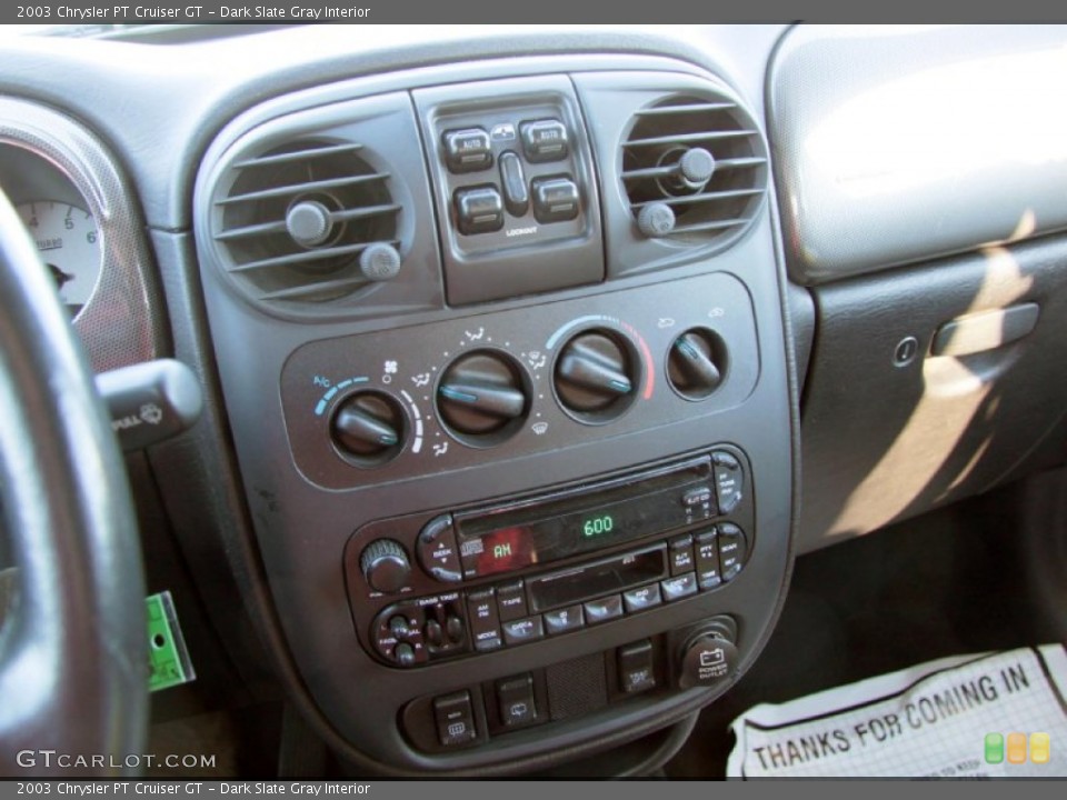 Dark Slate Gray Interior Controls for the 2003 Chrysler PT Cruiser GT #76075886