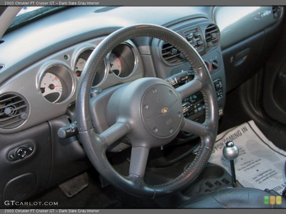 Dark Slate Gray Interior Steering Wheel for the 2003 Chrysler PT Cruiser GT #76075985