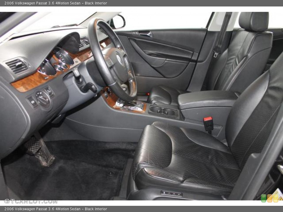 Black Interior Photo for the 2006 Volkswagen Passat 3.6 4Motion Sedan #76078376