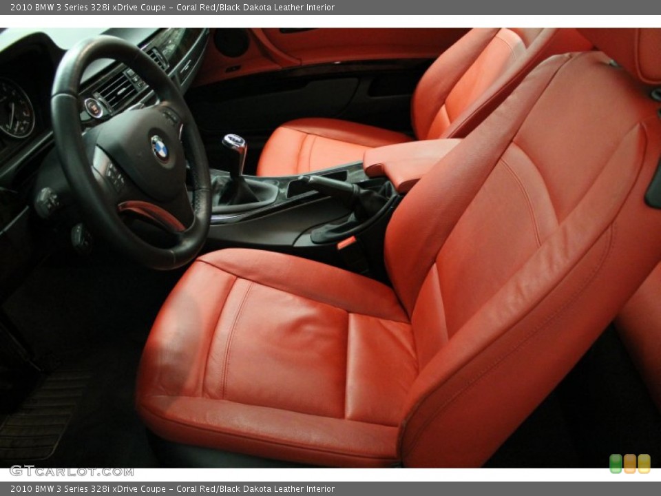 Coral Red/Black Dakota Leather Interior Photo for the 2010 BMW 3 Series 328i xDrive Coupe #76079750