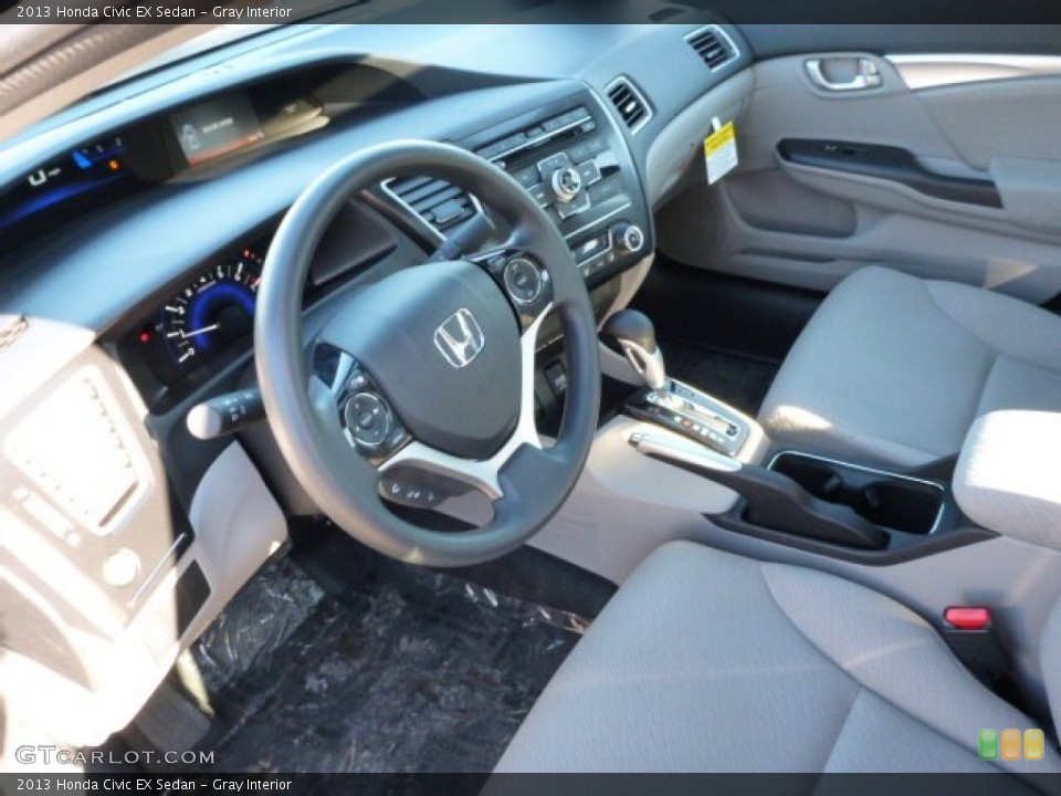 Gray Interior Prime Interior for the 2013 Honda Civic EX Sedan #76081040