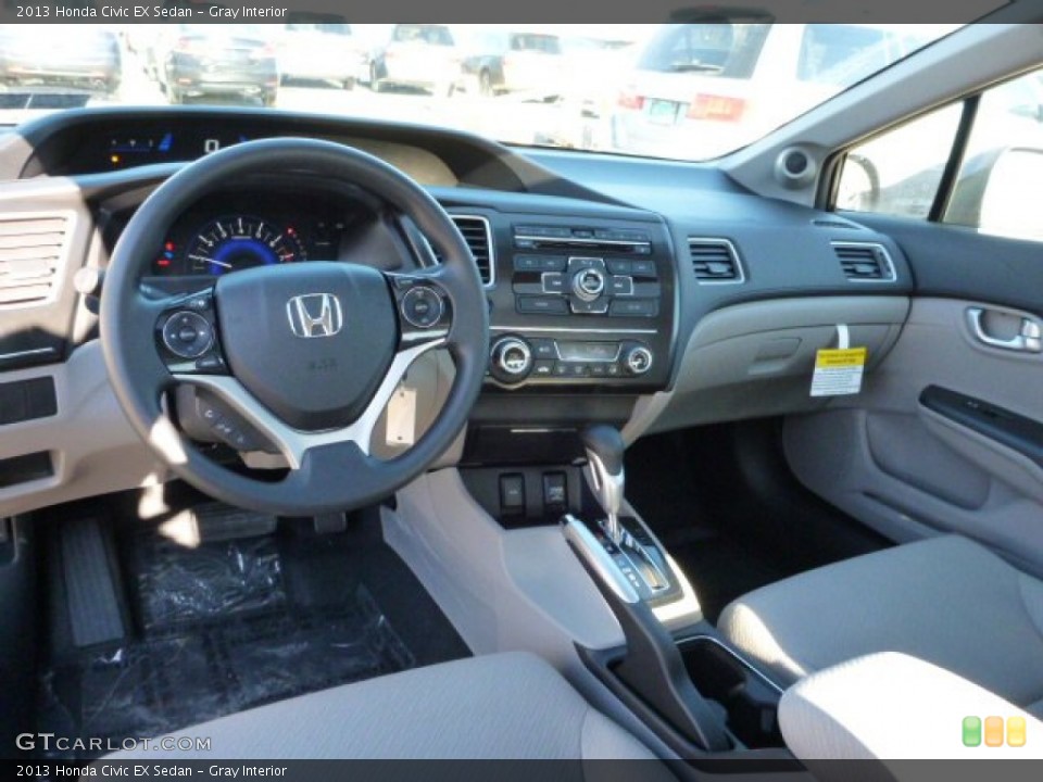Gray Interior Prime Interior for the 2013 Honda Civic EX Sedan #76081949