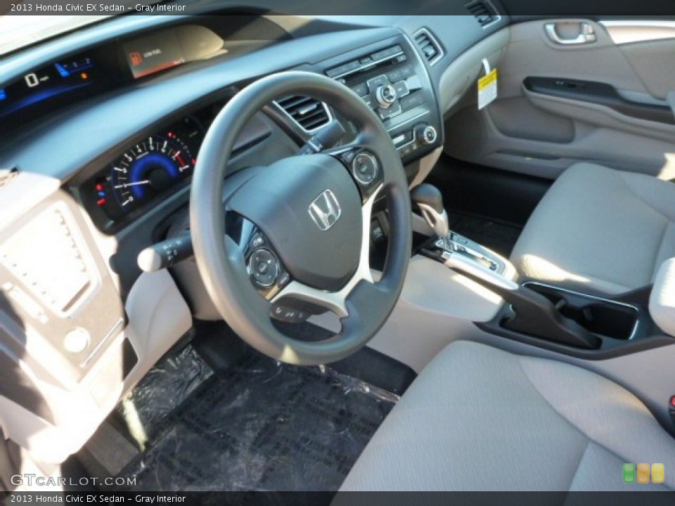Gray Interior Prime Interior for the 2013 Honda Civic EX Sedan #76081988