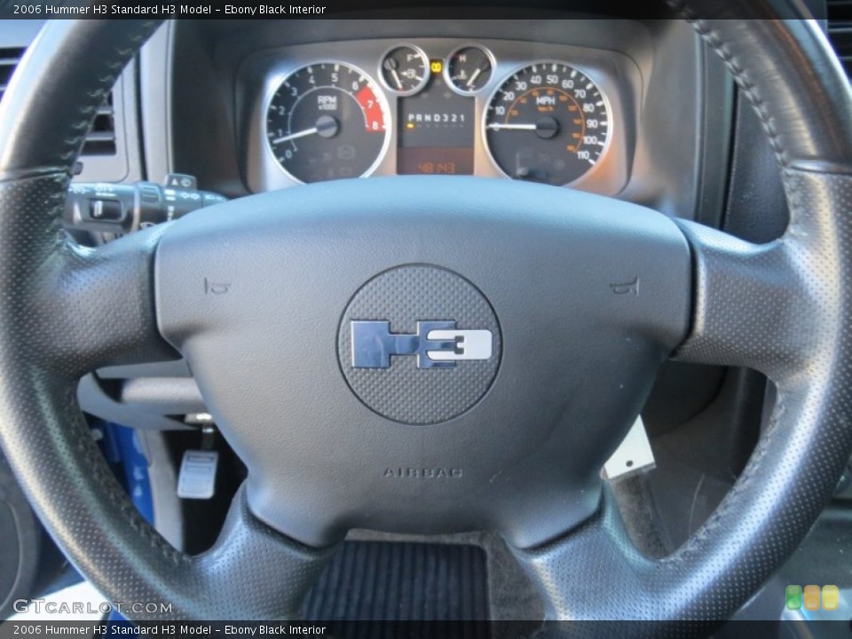 Ebony Black Interior Steering Wheel for the 2006 Hummer H3  #76082597