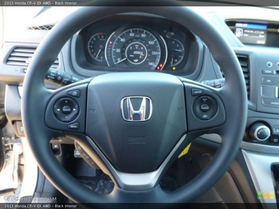 Black Interior Steering Wheel for the 2013 Honda CR-V EX AWD #76082981