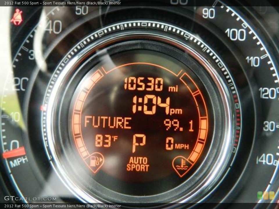 Sport Tessuto Nero/Nero (Black/Black) Interior Gauges for the 2012 Fiat 500 Sport #76084516