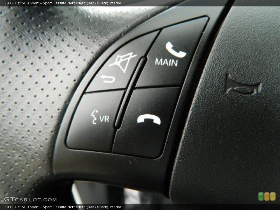 Sport Tessuto Nero/Nero (Black/Black) Interior Controls for the 2012 Fiat 500 Sport #76084562