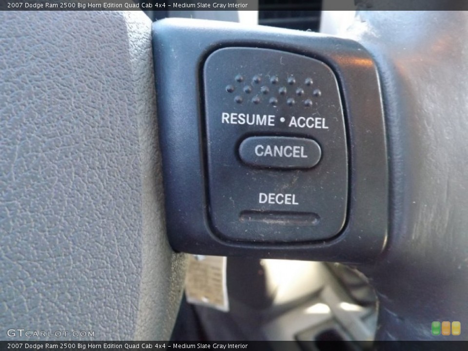 Medium Slate Gray Interior Controls for the 2007 Dodge Ram 2500 Big Horn Edition Quad Cab 4x4 #76085243
