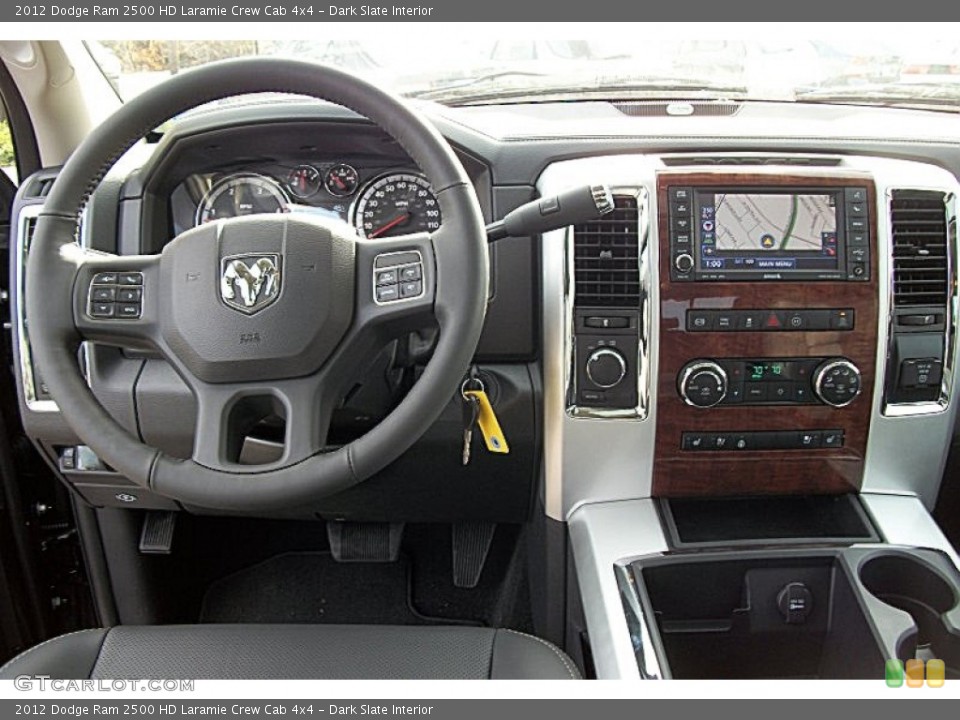 Dark Slate Interior Dashboard for the 2012 Dodge Ram 2500 HD Laramie Crew Cab 4x4 #76087100