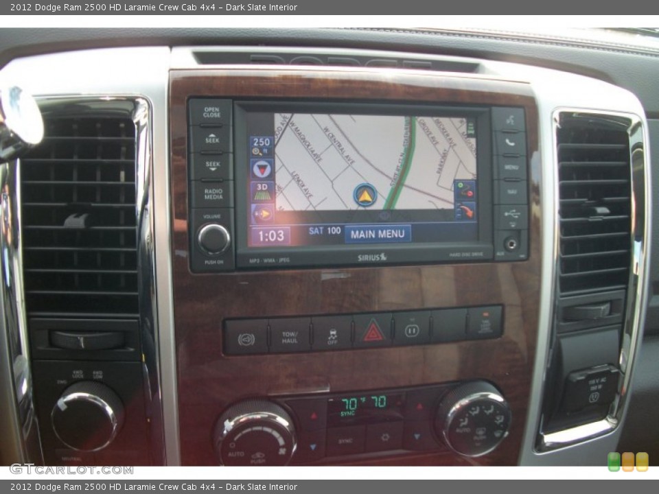 Dark Slate Interior Navigation for the 2012 Dodge Ram 2500 HD Laramie Crew Cab 4x4 #76087316
