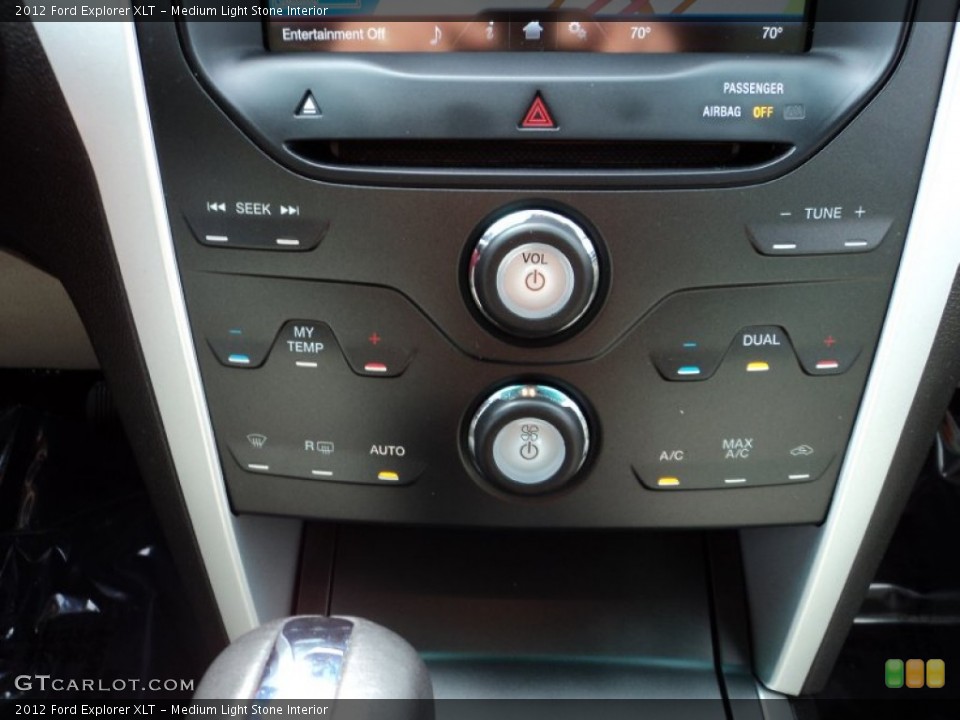 Medium Light Stone Interior Controls for the 2012 Ford Explorer XLT #76093311