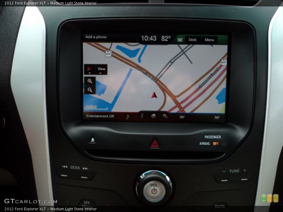 Medium Light Stone Interior Navigation for the 2012 Ford Explorer XLT #76093327