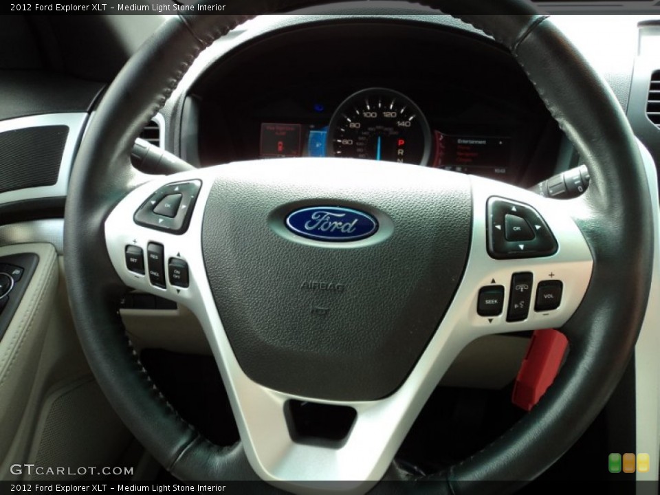 Medium Light Stone Interior Steering Wheel for the 2012 Ford Explorer XLT #76093350
