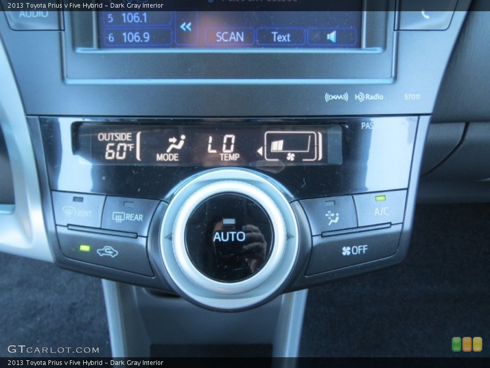 Dark Gray Interior Controls for the 2013 Toyota Prius v Five Hybrid #76093481