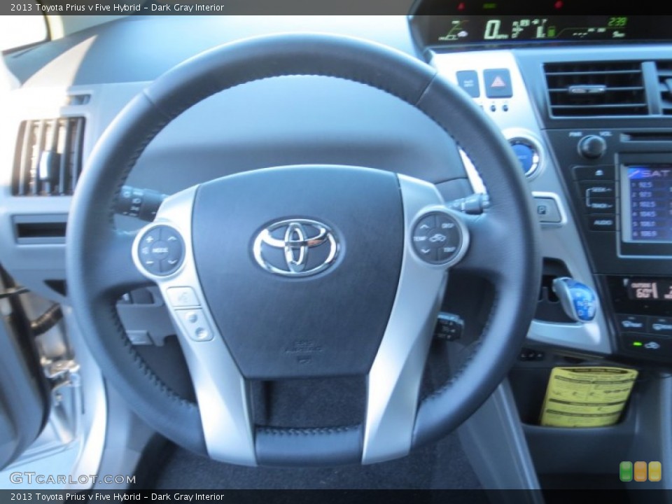Dark Gray Interior Steering Wheel for the 2013 Toyota Prius v Five Hybrid #76093541