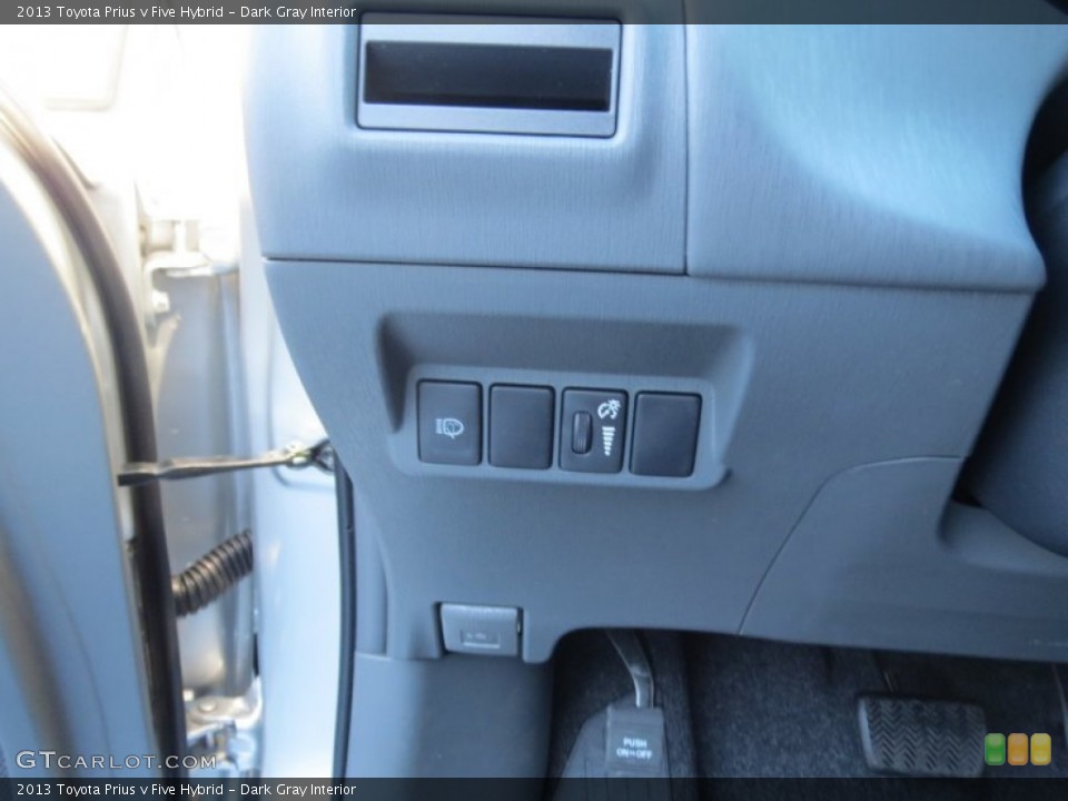 Dark Gray Interior Controls for the 2013 Toyota Prius v Five Hybrid #76093556